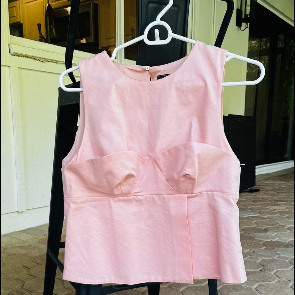 Zara NWOT not worn. Pale pink 100% Polyester Size Medium; fits like Small.